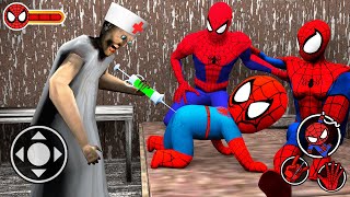 Playing as SpiderMan Family - SpiderBaby VS Doctor Granny
