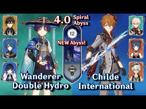 NEW Spiral Abyss 4.0! C0 Childe National & C0 Wanderer Double Hydro | Floor 12 - 9⭐ | Genshin Impact