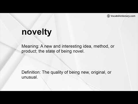 novelty Meaning