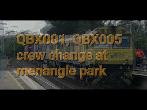 QUBE QBX001,QBX005 crew change at menangle park