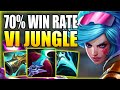 HOW TO PLAY VI JUNGLE & CARRY WITH THIS 70% WR BUILD! - Best Build/Runes S+ Guide League of Legends