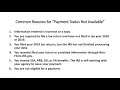 Tutorial 2: Reasons for "Payment Status Not Available" on IRS Website Tutorial 2: Reasons for "Payment Status Not Available" on IRS Website