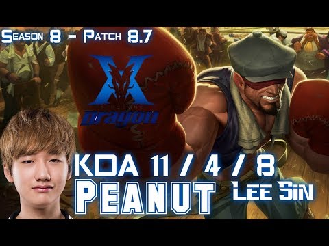 KZ Peanut LEE SIN vs KHA'ZIX Jungle - Patch 8.7 KR Ranked