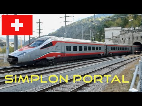 Switzerland: Brig - Trains at the Simplon Tunnel Portals, 26Sep22