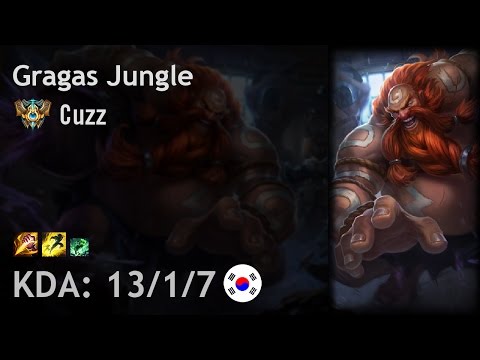 Gragas Jungle vs Elise - Cuzz - KR Challenger Patch 7.5