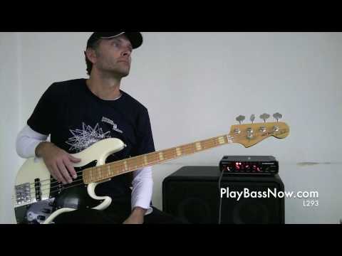 L294 bluesy jazzy bass lick in A