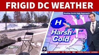 DC weather forecast; Residents use chairs to claim parking spots