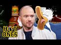 Donald Duck Tries To Keep His Cool While Eating Spicy Wings Hot Ones