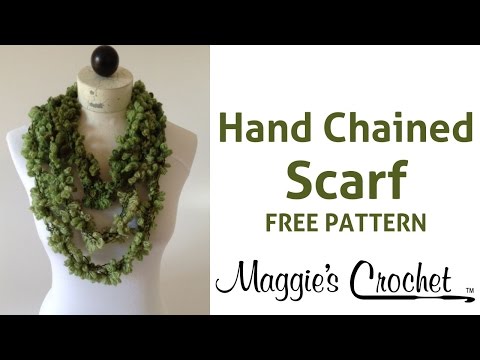 Super Easy 5 Minute Starbella Flowers Hand Chained Scarf (Single & Double) - Right Handed