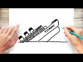 How To Draw The Sinking Titanic Titanic Ship