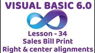 Visual Basic 6.0 | Sales bill print right and center alignements