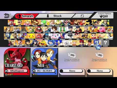 Laf. Sm4sh Bi-Weekly 4 - Whattageek (Charizard/Miis) vs. Scruffy (Charizard+2)