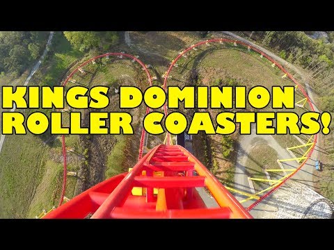 Kings Dominion Roller Coasters! Front Seat POVs!