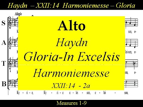 Haydn, Harmoniemesse, Hob. XXII:14,  2a.Gloria-In Excelsis Deo - Alto