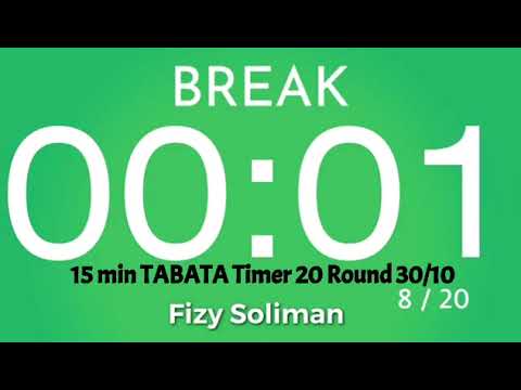 tabata timer 30/10/20 rounds-عداد تمارين تاباتا