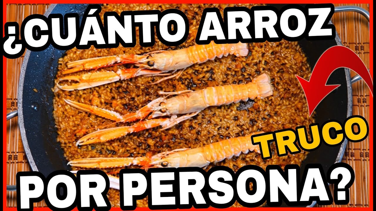 PAELLA ¿CUÁNTO ARROZ POR PERSONA💢 ¡NO! ¿Cuánto arroz cabe en la paella ✅