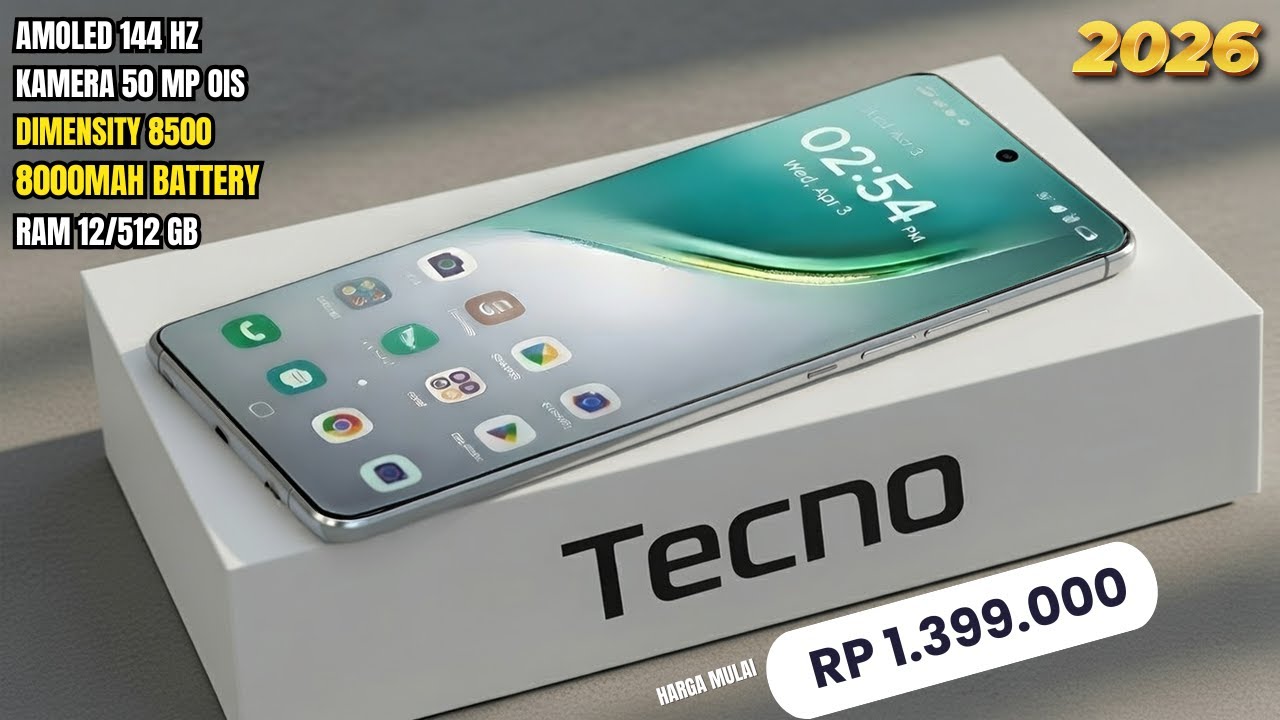 BARU DIRILIS‼️RAM 12/512 GB, 8000mAh - HP TECNO TERBARU DAN TERBAIK 2026