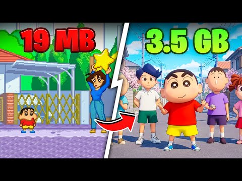 I TRY 19 MB VS 3.5 GB SHINCHAN GAMES