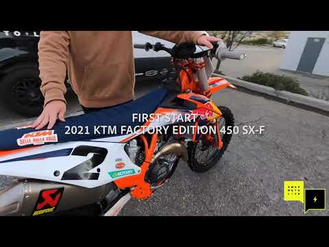 FIRST START! 2021.5 KTM FACTORY EDITION 450 SX-F | ANOTHER FLASHING LIGHT?