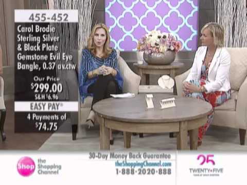 Rarities Fine Jewellery with Carol Brodie Sterling Silver & Black Rhodium Plate Gemstone Evil Eye...