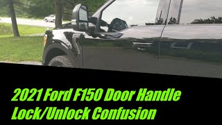 2021 Ford F150 Powerboost Door Handle Lock Unlock Confusion