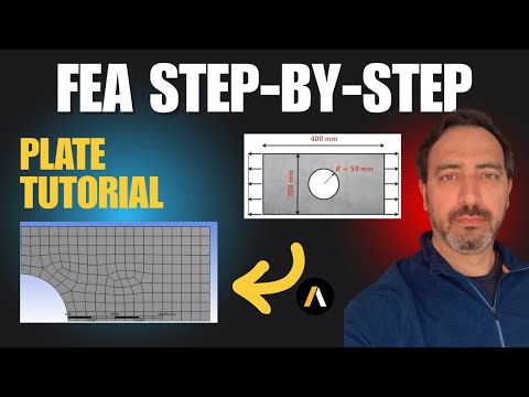 FEA Plate Tutorial in Ansys | Step-by-Step Finite Element Analysis Guide for Beginners