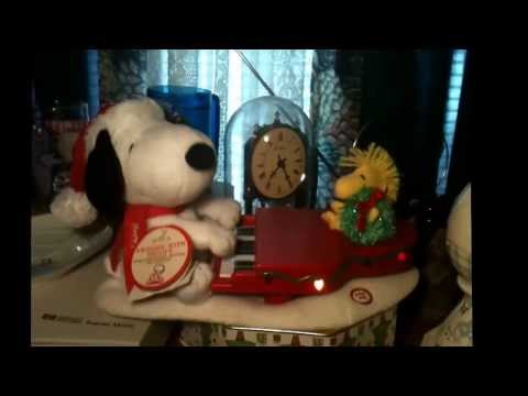 Retired hallmark Snoopy and Woodstock getting down for Christmas
