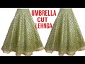 Lehenga cutting/Umbrella cut lehenga  || Lehenga cutting and stitching full tutorial simple and way