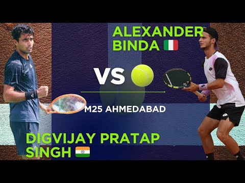 Match Highlights: Digvijay Pratap Singh Vs Alexandr Binda | M25 Ahmedabad Rd1