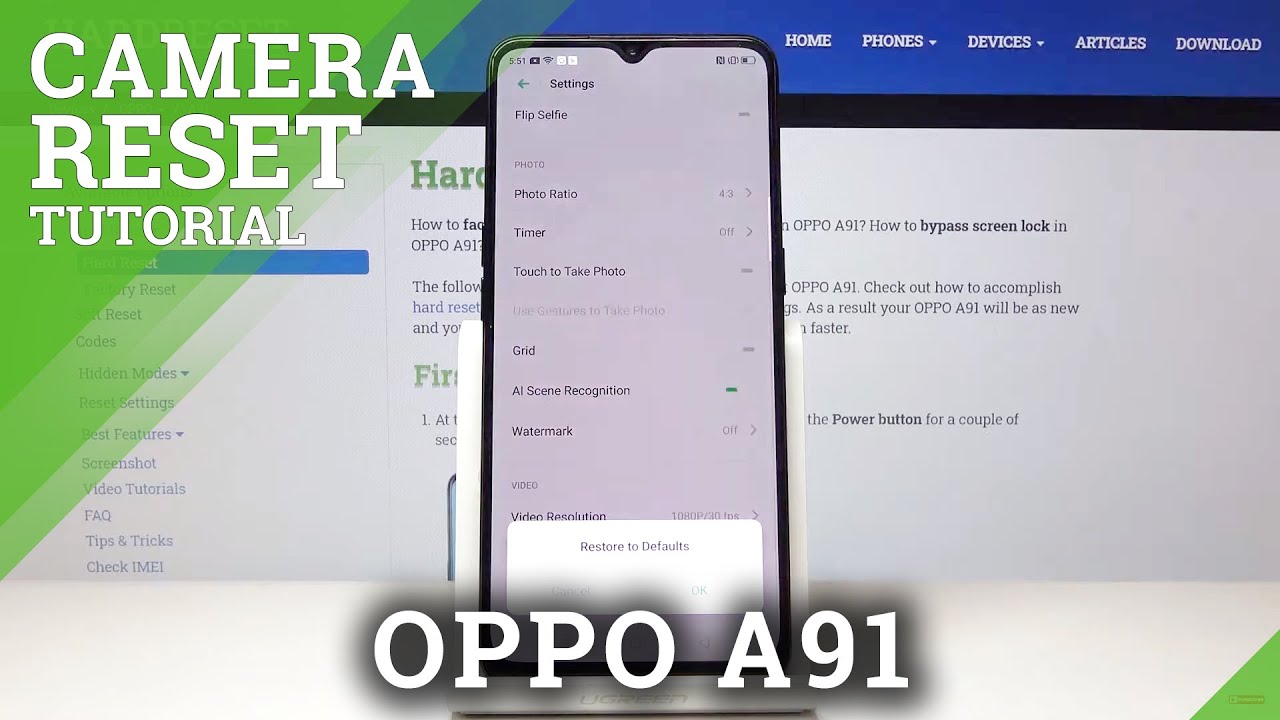 How to Reset Camera Settings in OPPO A91 – Camera Settings