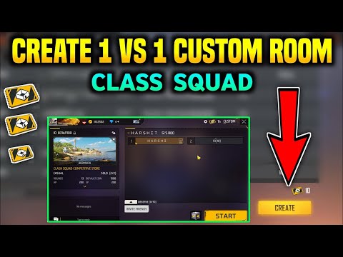 Free Fire  Me 1VS1 Custom Kaise Banaye 🔥 | How To Create 1 vs 1 Custom Room In Free Fire Clash Squad
