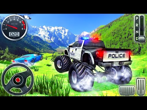 Police Monster Truck Gangster Drive 3D - Police Car Chase Driving Simulator Game - Android Gameplay