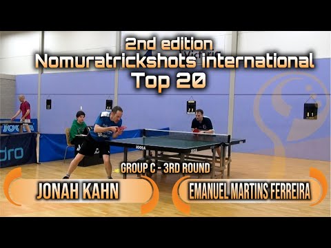 Top 20 Group C Jonah Kahn vs Emanuel Martins F. - Nomuratrickshots international #tabletennis