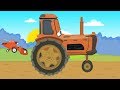 Tractor And Combine Harvester With McQueen Farm Works Tractor And Combine Harvester