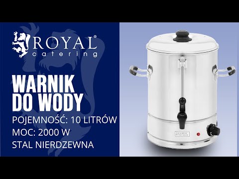 Video - Warnik do wody - 10l - stal nierdzewna - 2000W