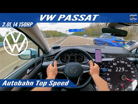 NEW! VW PASSAT 150HP (2021) - Autobahn Top Speed Drive POV
