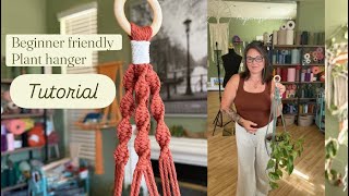 Beginner friendly Macrame Plant Hanger. Easy DIY plant decor