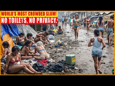 Life in the MOST CROWDED SLUM on EARTH: WOMEN EAT TRASH, DEFECATE IN PUBLIC | Travel Documentary