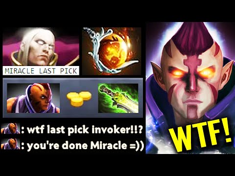 God AM vs MIRACLE OverConfident - Last Pick Invoker! Crazy Ethereal Blade Build WTF Comeback Dota 2
