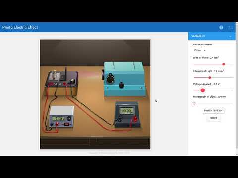 Photoelectric Effect Experiment Virtual Lab Vlab