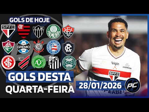 🥅 TODOS OS GOLS DESTA QUARTA 28/01/2026, GOLS DO BRASILEIRÃO, GOLS DE HOJE,GOLS DA RODADA (COMPLETO)