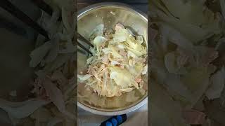「キャベツとツナのマヨネーズサラダ」がひかえめに言って旨すぎる。#Shorts　#料理　#shortsfood
