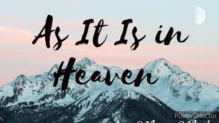 As it is in heaven by Matt Maher lyrics video