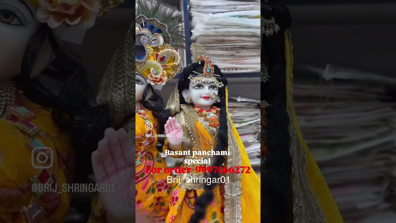 Divine Yellow Poshak for Radha krishna