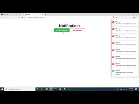 Dynamic Alert Notification Using Htmlcss And Javascript Source Code
