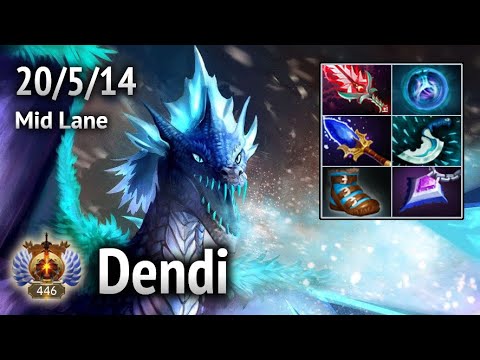 Dendi — Winter Wyvern vs Meepo (Mid Lane). Full game