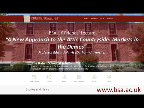 Professor Edward Harris (Durham University), “A New Approach to the Attic Countryside: Markets in the Demes”