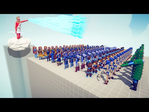 100x UNITS vs GOD ZEUS - Totally Accurate Battle Simulator TABS