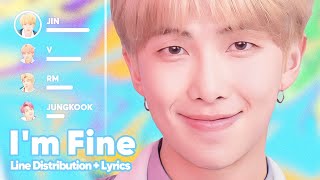 BTS - I&#39;m Fine (Line Distribution + Lyrics Karaoke) PATREON