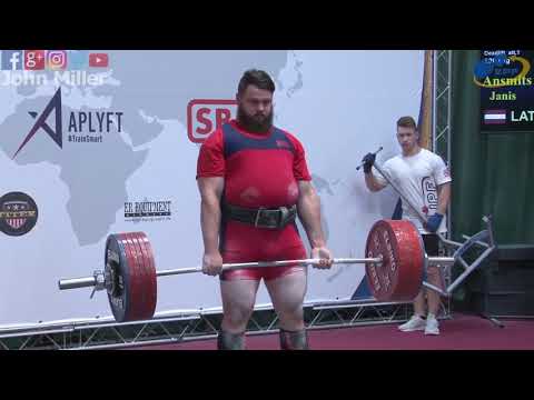Janis Ansmits - 7th Place 880kg Total - 120+kg Class 2019 EPF Classic Open